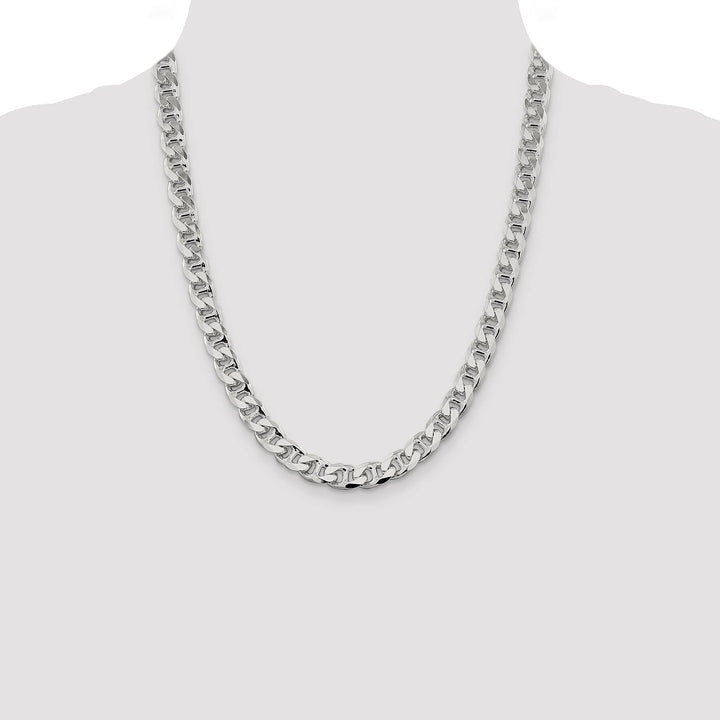 Sterling Silver 9mm D.C. Flat Anchor Curb Chain