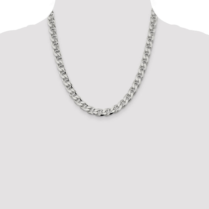 Sterling Silver 9mm D.C. Flat Anchor Curb Chain
