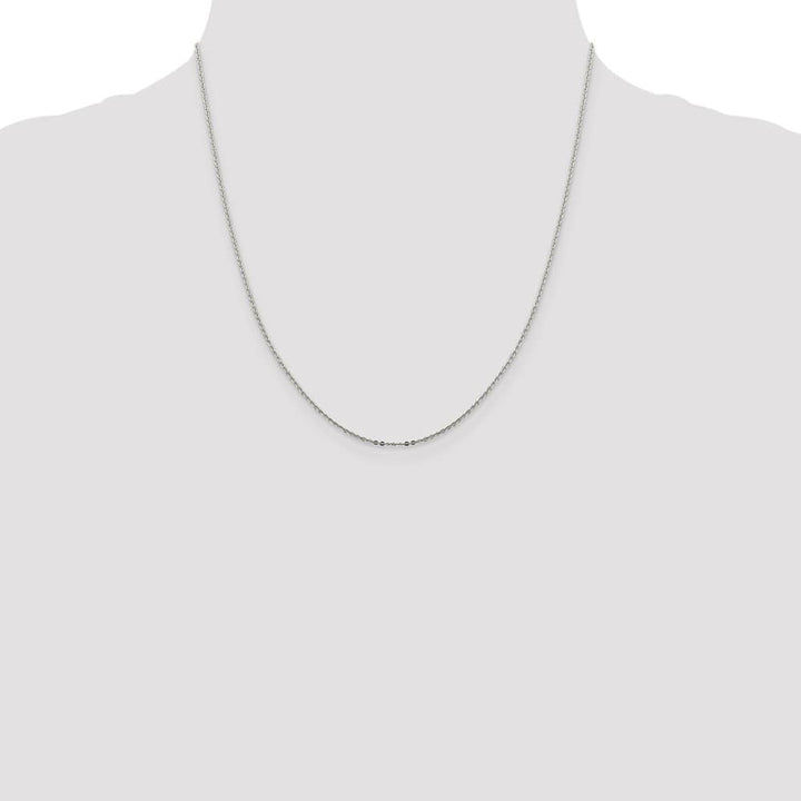 Sterling Silver .9mm Flat Link Cable Chain Size 20