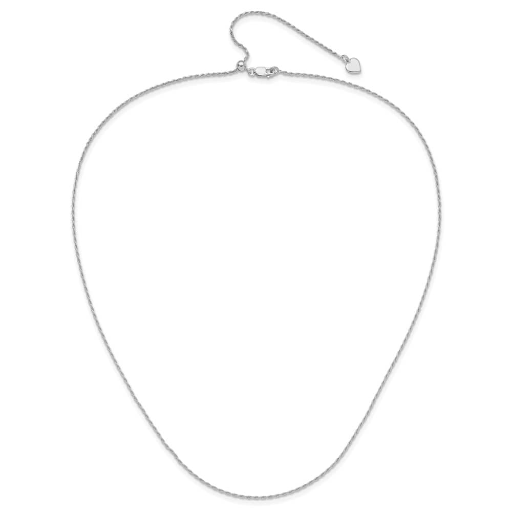 Sterling Silver Adjustable 1.2mm D.C. Rope Chain