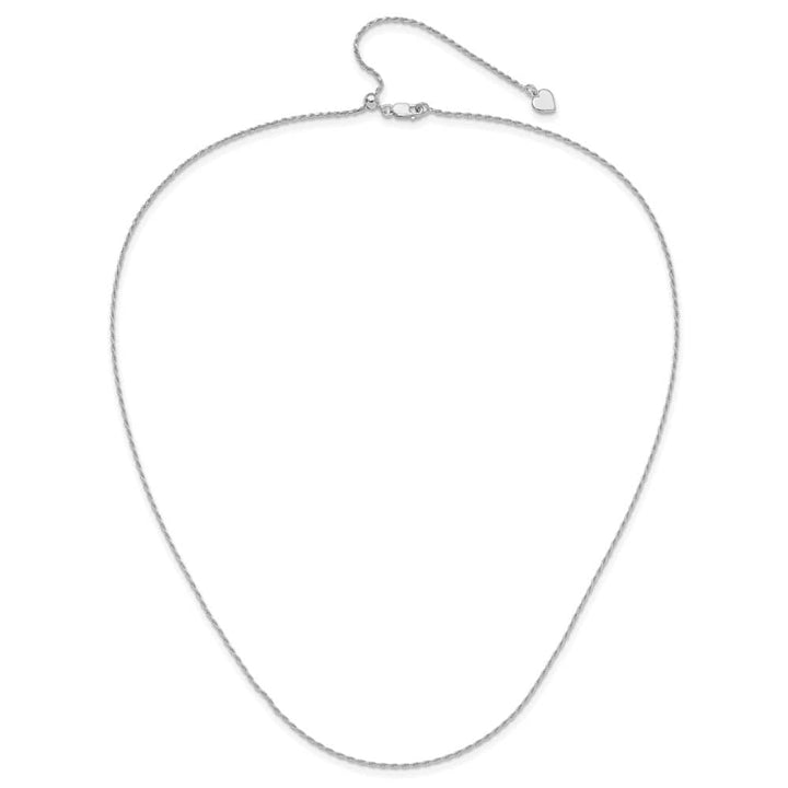 Sterling Silver Adjustable 1.2mm D.C. Rope Chain