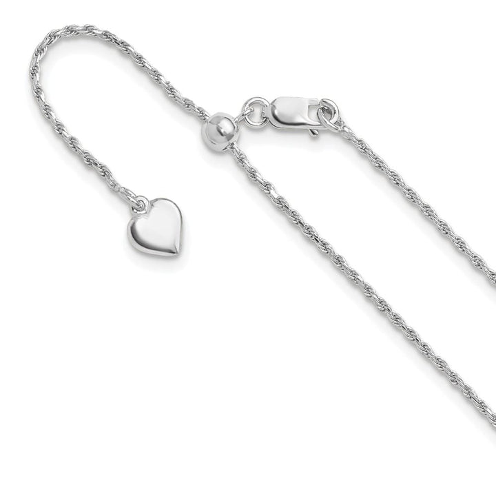 Sterling Silver Adjustable 1.2mm D.C. Rope Chain