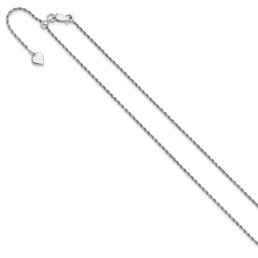Sterling Silver Adjustable 1.4mm D.C. Rope Chain