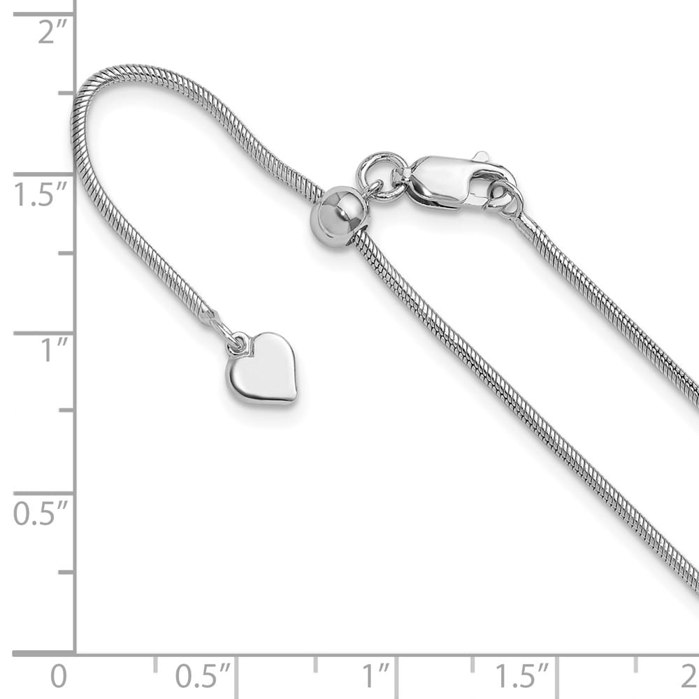 Sterling Silver Adjustable 1.4mm Snake Chain