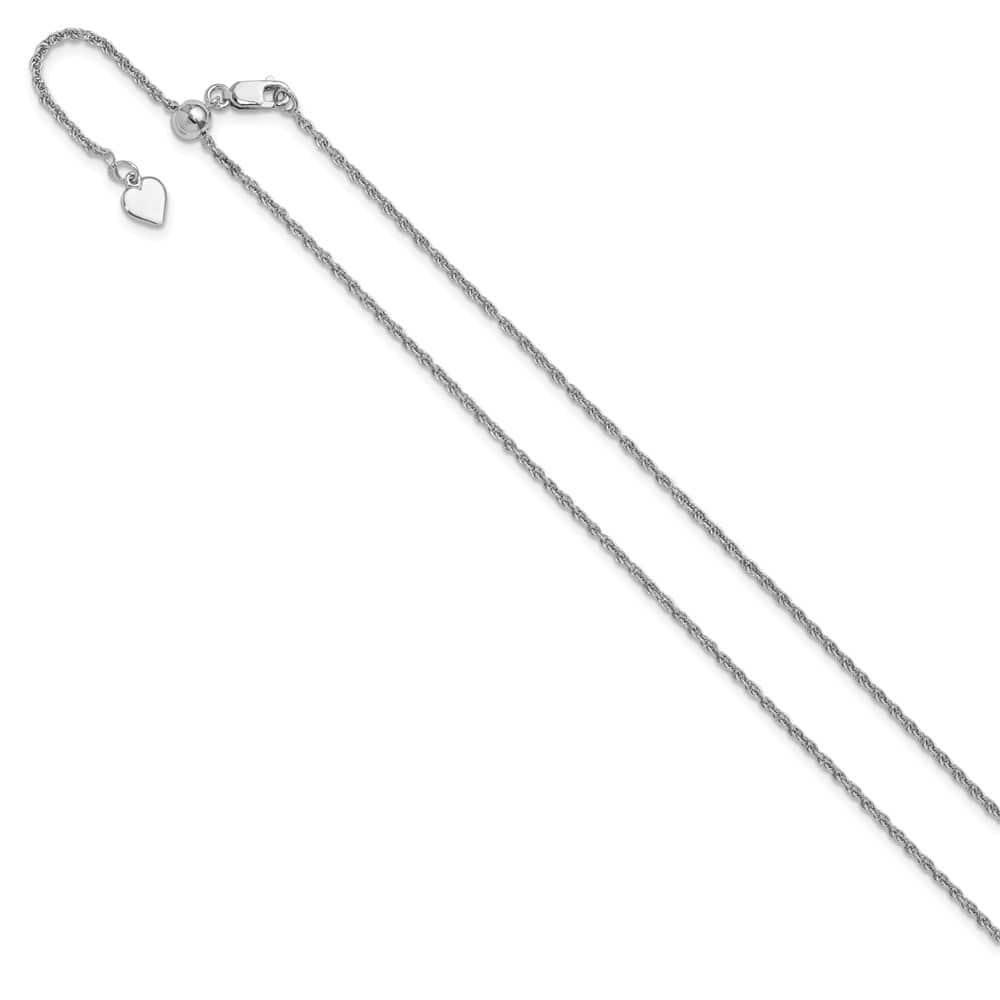 Sterling Silver Adjustable 1.55mm Loose Rope Chain
