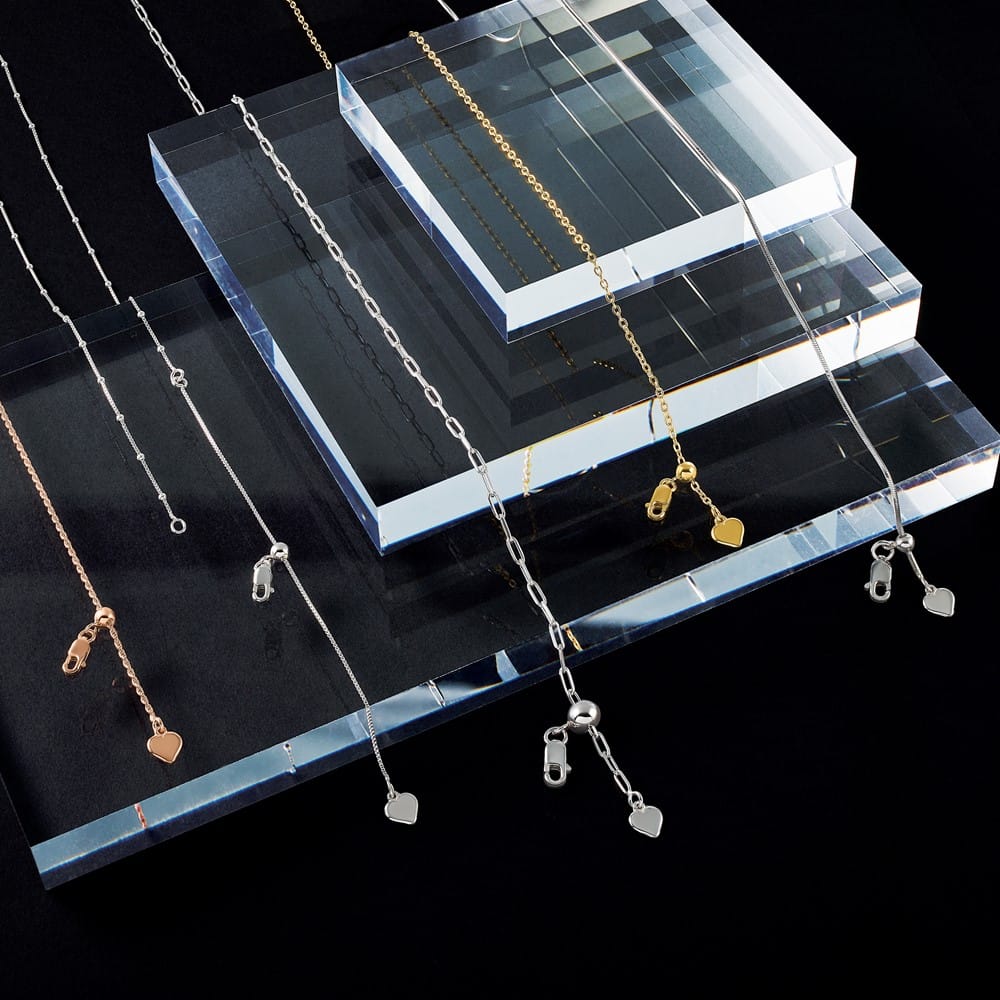 Sterling Silver Adjustable 1mm D.C. Square Snake Chain