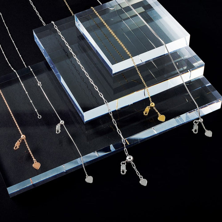 Sterling Silver Adjustable 1mm D.C. Square Snake Chain