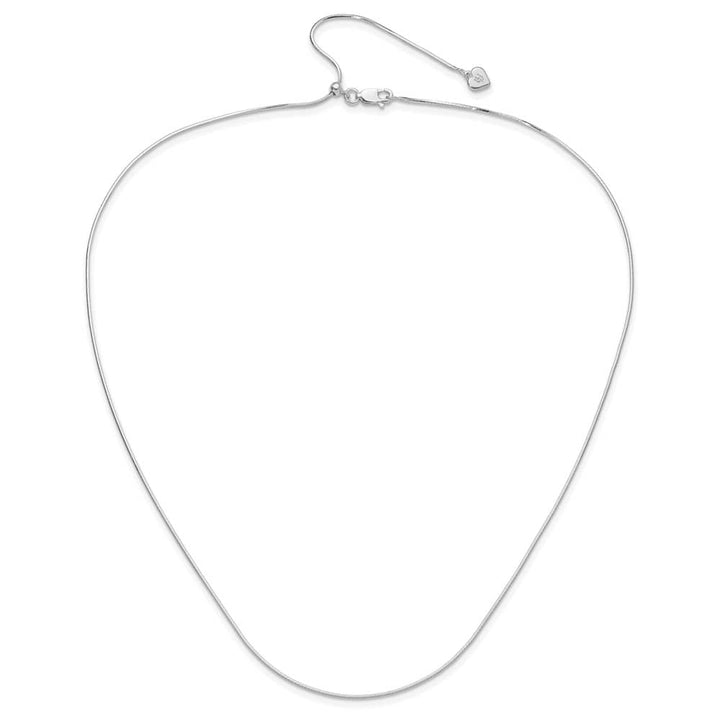 Sterling Silver Adjustable 1mm D.C. Square Snake Chain
