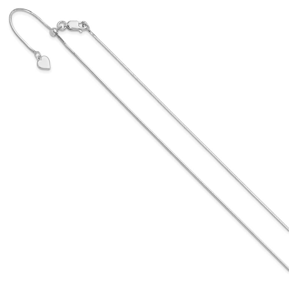 Sterling Silver Adjustable 1mm D.C. Square Snake Chain