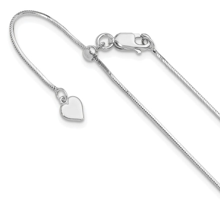 Sterling Silver Adjustable 1mm D.C. Square Snake Chain