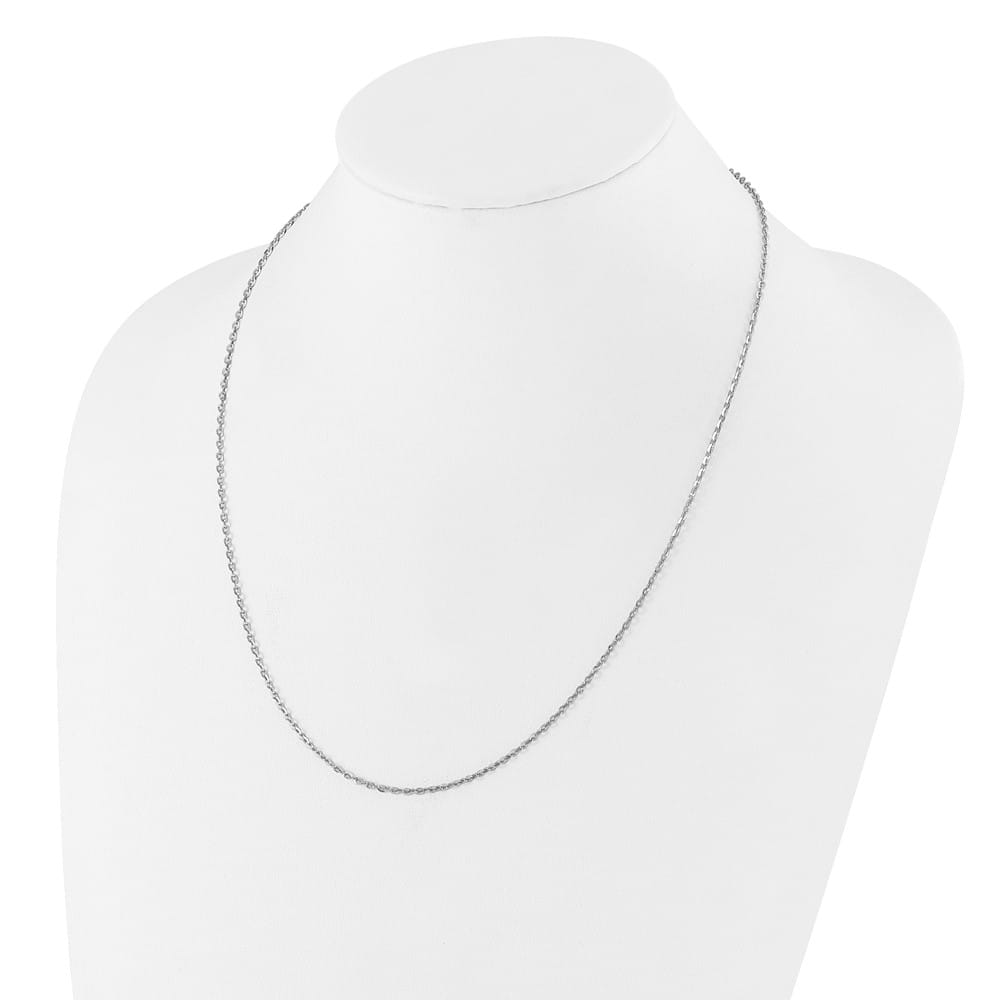 Sterling Silver Adjustable 2mm Cable Chain