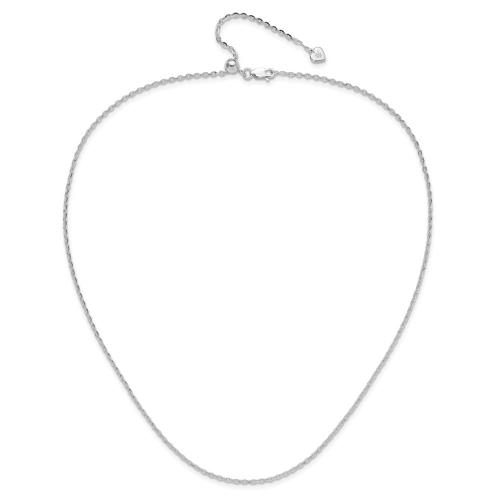 Sterling Silver Adjustable 2mm Cable Chain