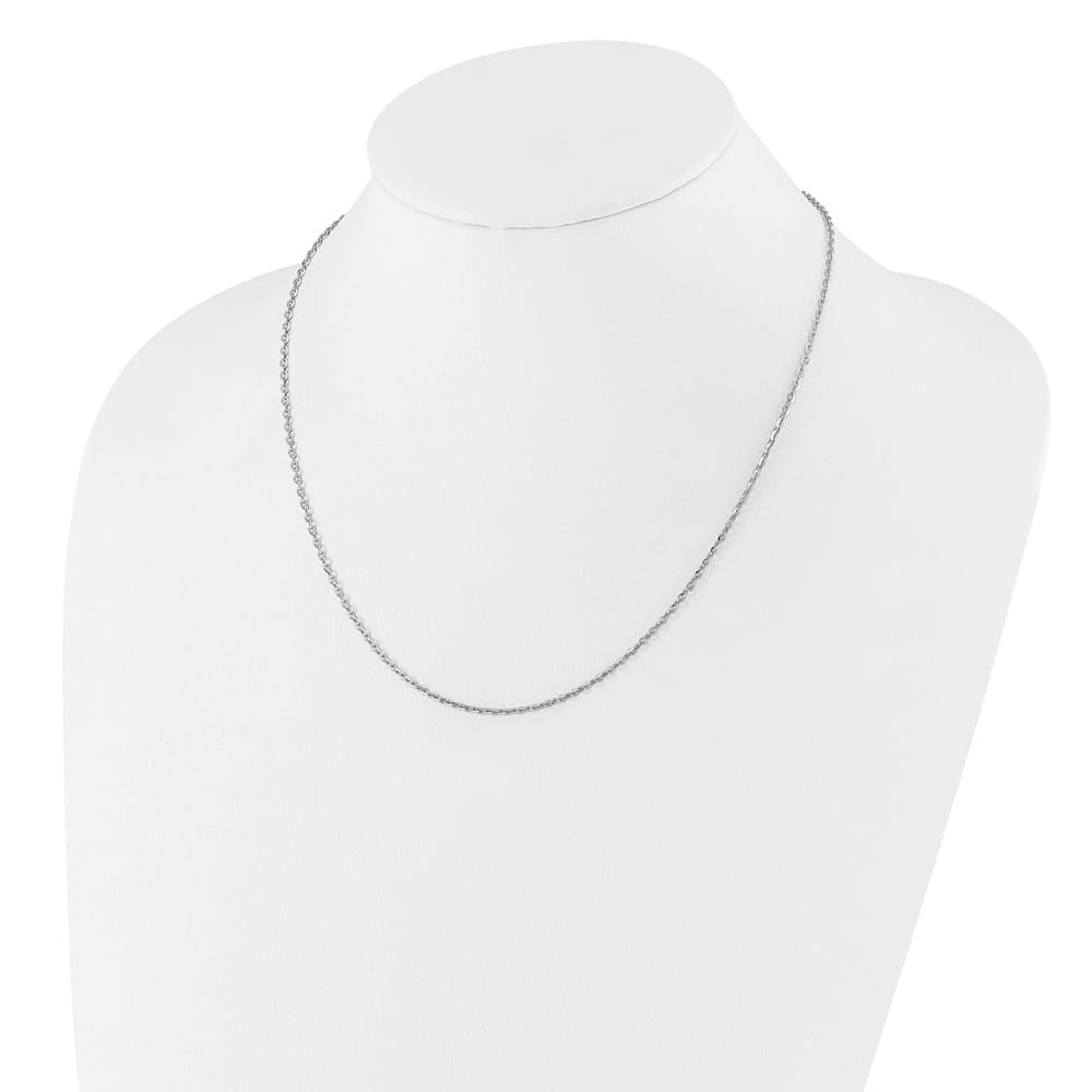 Sterling Silver Adjustable 2mm Cable Chain