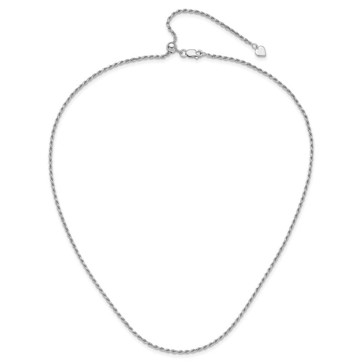 Sterling Silver Adjustable 2mm D.C. Rope Chain