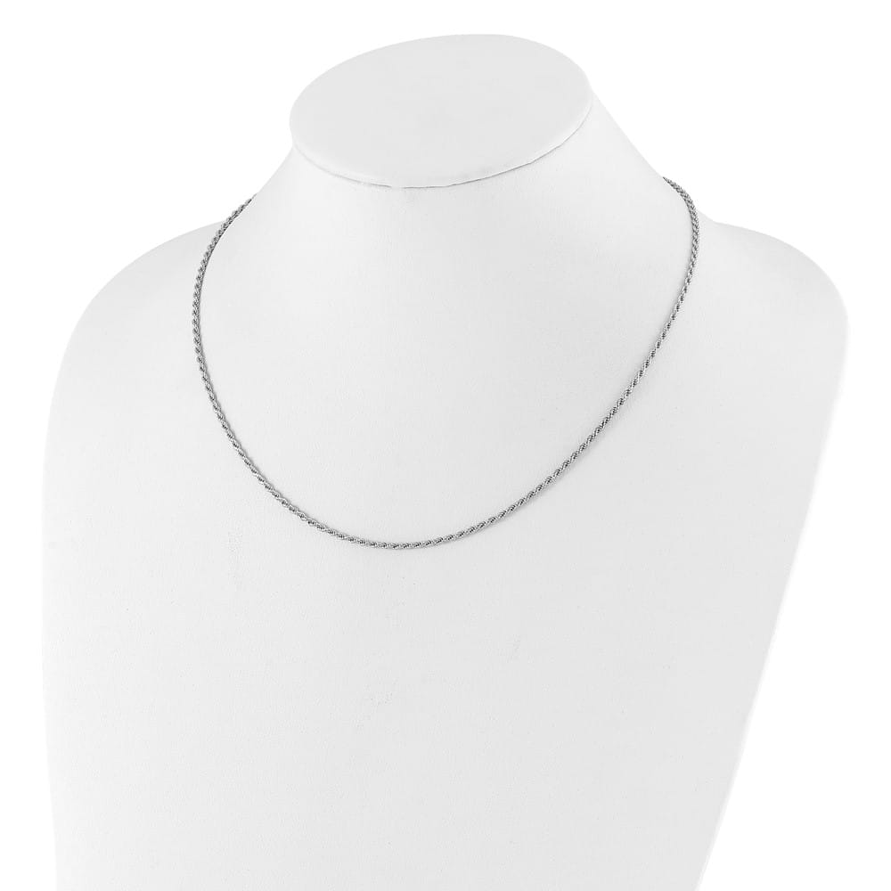 Sterling Silver Adjustable 2mm D.C. Rope Chain