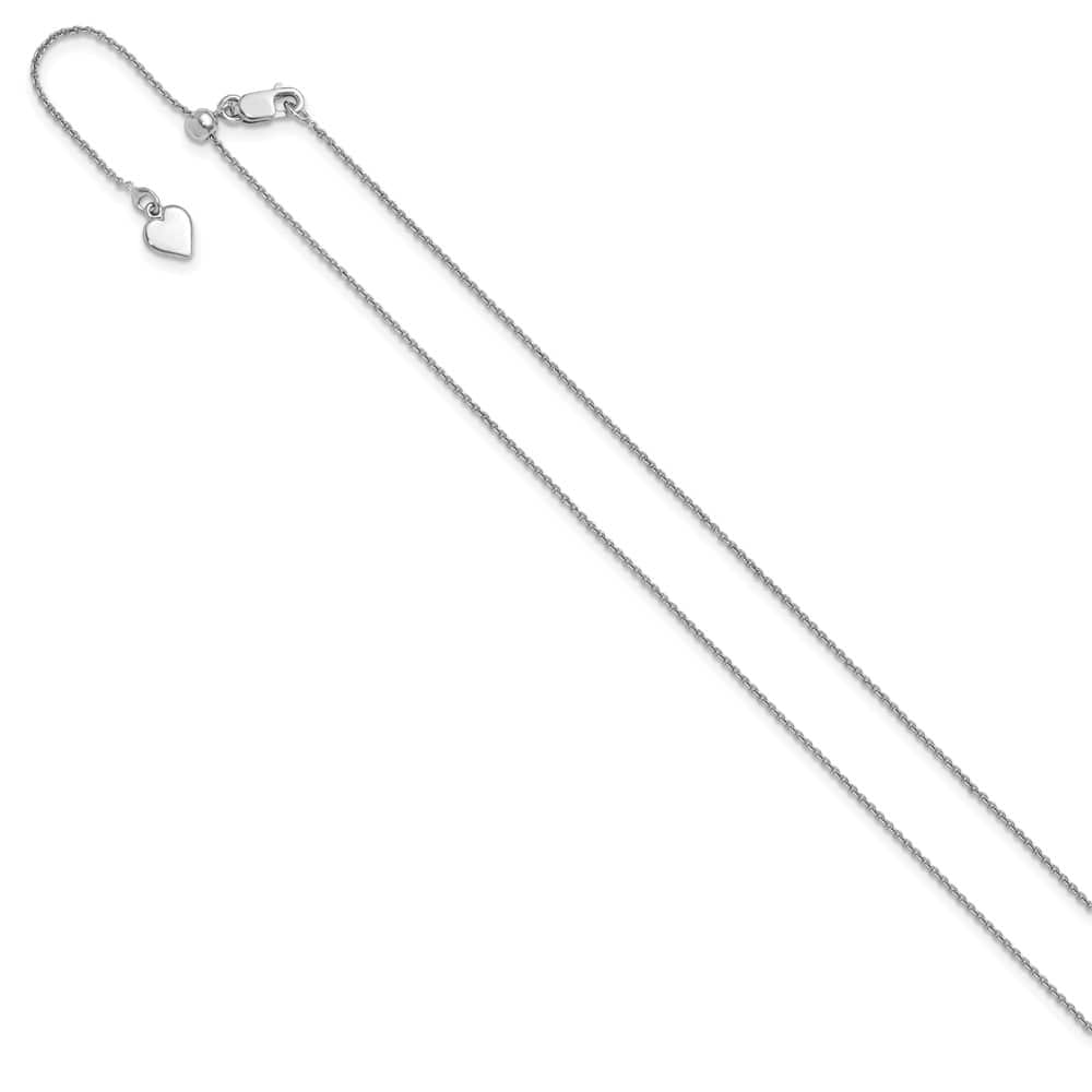 Sterling Silver Adjustable .95mm Rolo Chain