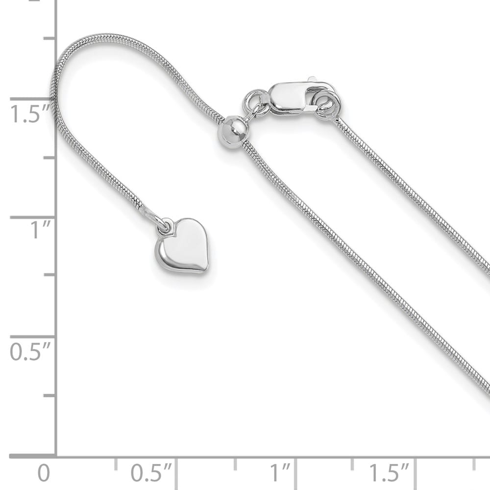 Sterling Silver Adjustable .95mm Snake Chain