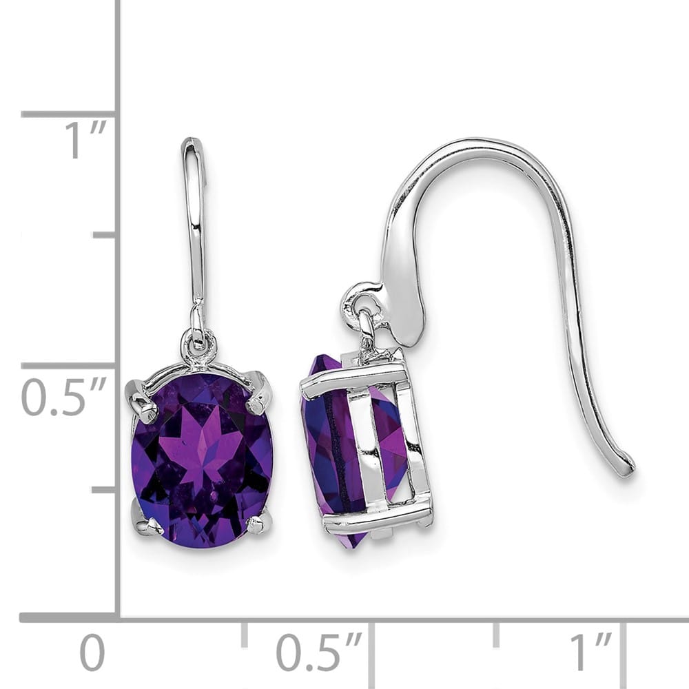 Sterling Silver Amethyst Wire Earrings, view 4 of 4