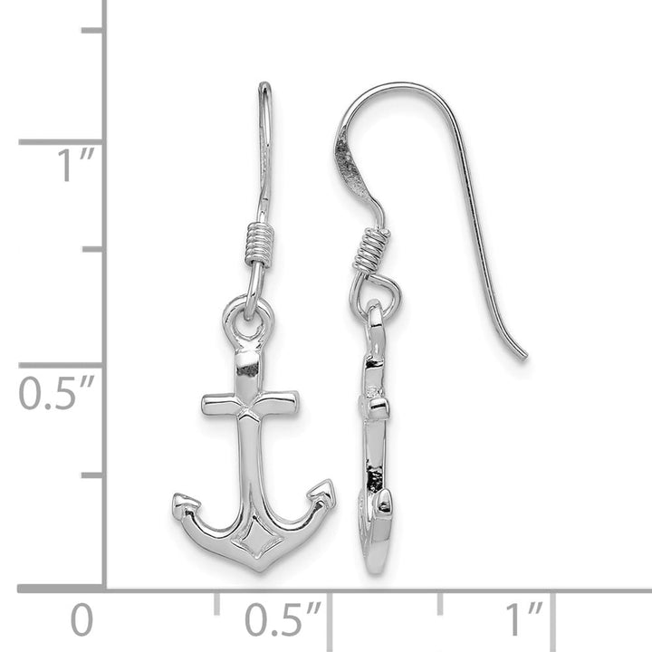 Sterling Silver Anchor Earrings, view 4 of 4