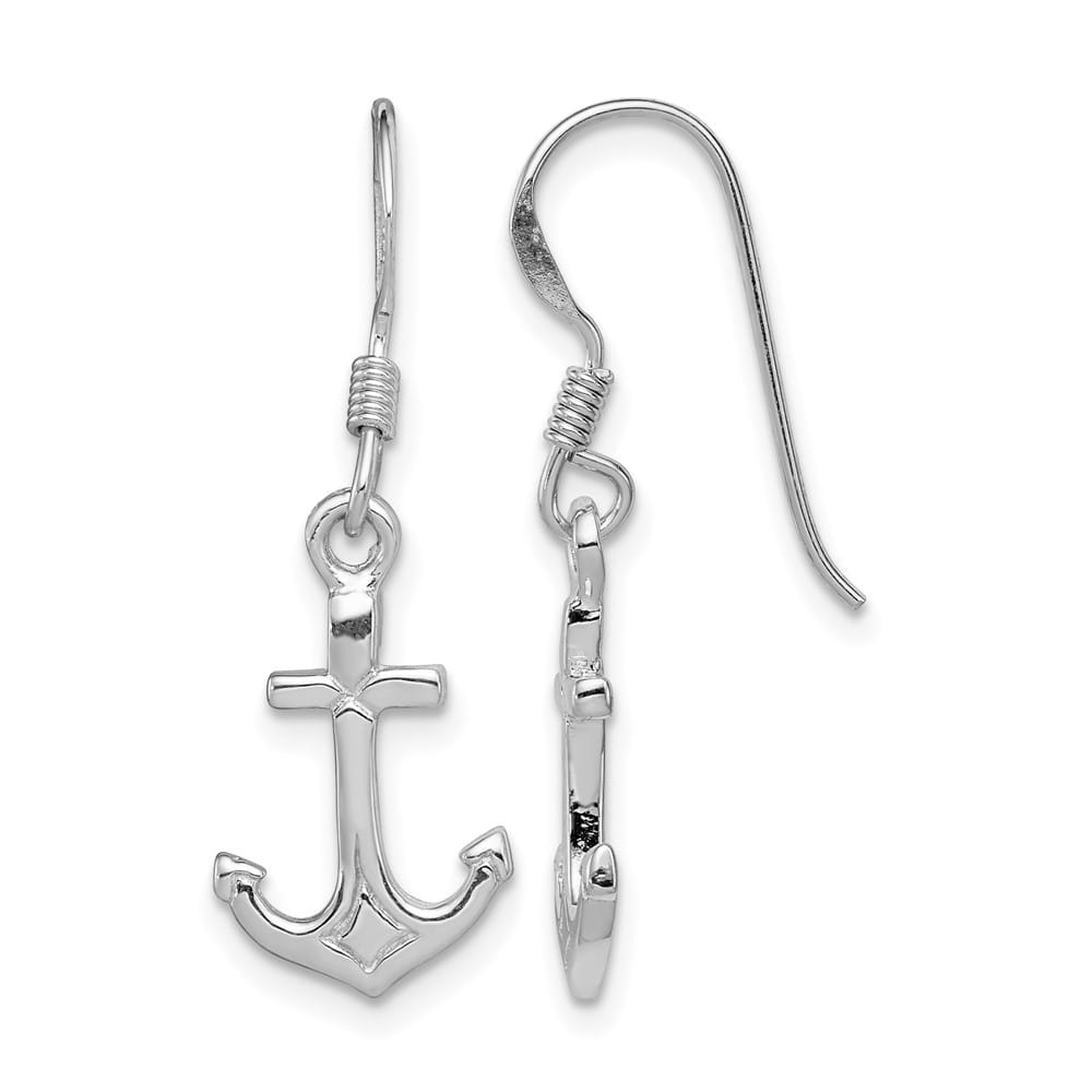 Sterling Silver Anchor Earrings, view 1 of 4