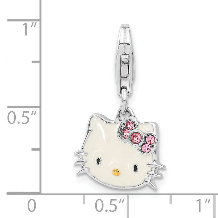 Sterling Silver and Gold-tone and Crystal Hello Kitty Lobster Charm