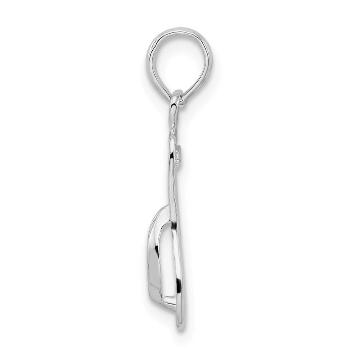 Sterling Silver and Textured Flip Flop Pendant