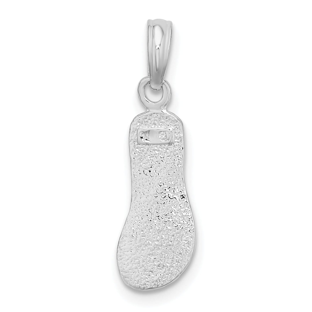 Sterling Silver and Textured Flip Flop Pendant