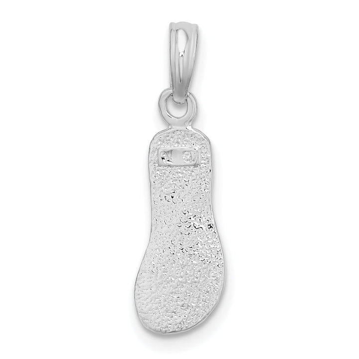 Sterling Silver and Textured Flip Flop Pendant
