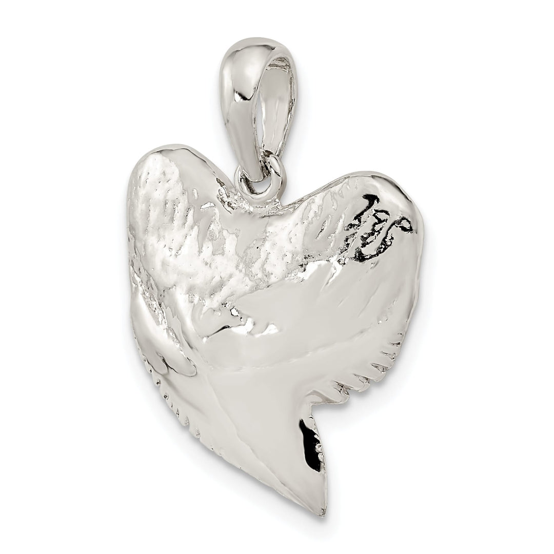 Sterling Silver and Textured Shark Tooth Pendant