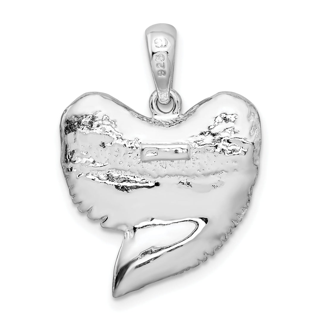 Sterling Silver and Textured Shark Tooth Pendant