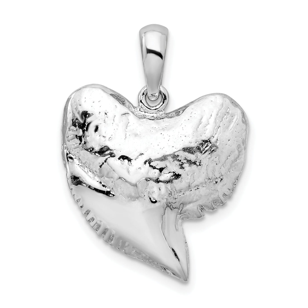 Sterling Silver and Textured Shark Tooth Pendant