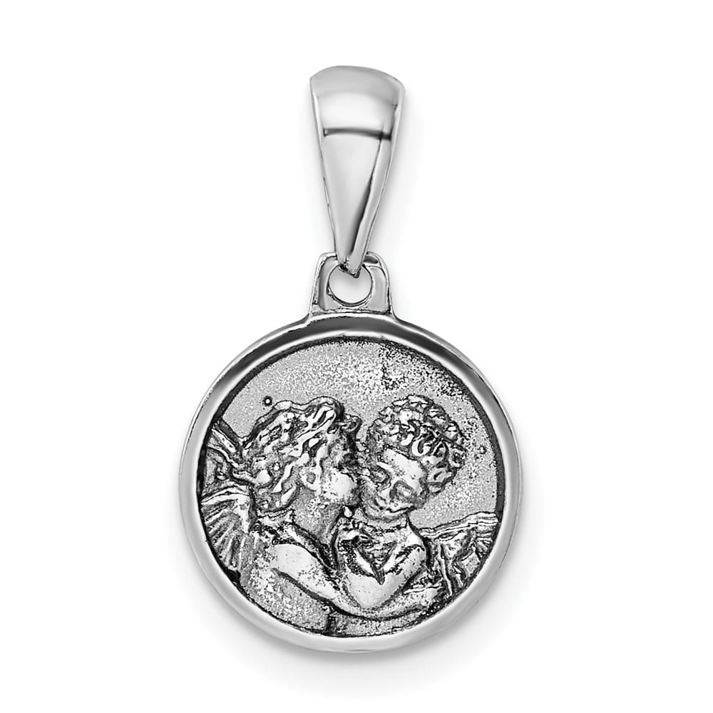 Sterling Silver Angels Circle Pendant