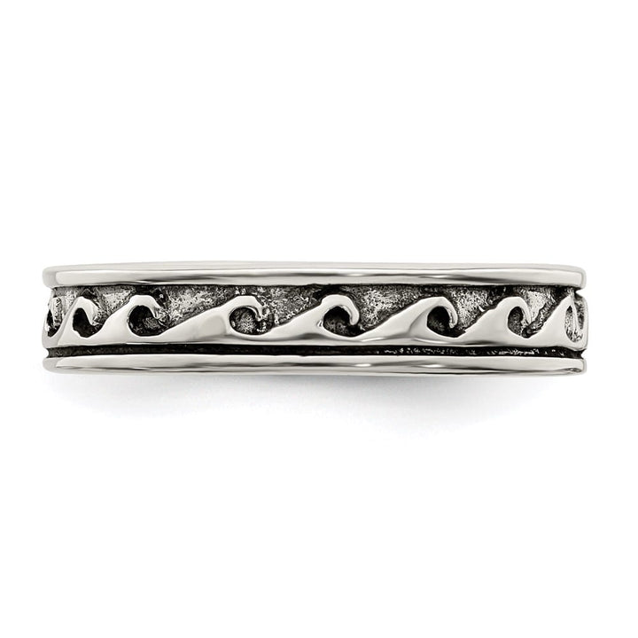 Sterling Silver Antiqued Adjustable Toe Ring