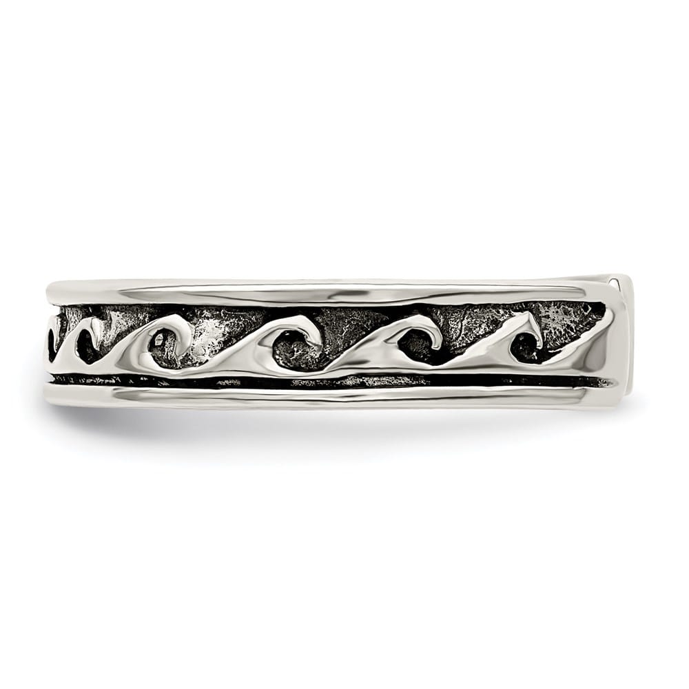 Sterling Silver Antiqued Adjustable Toe Ring