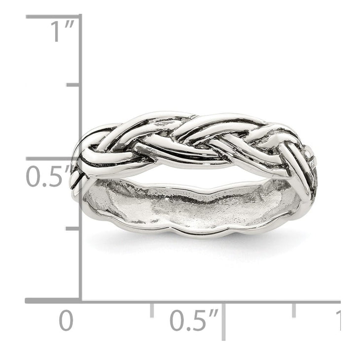 Sterling Silver Antiqued Celtic Band