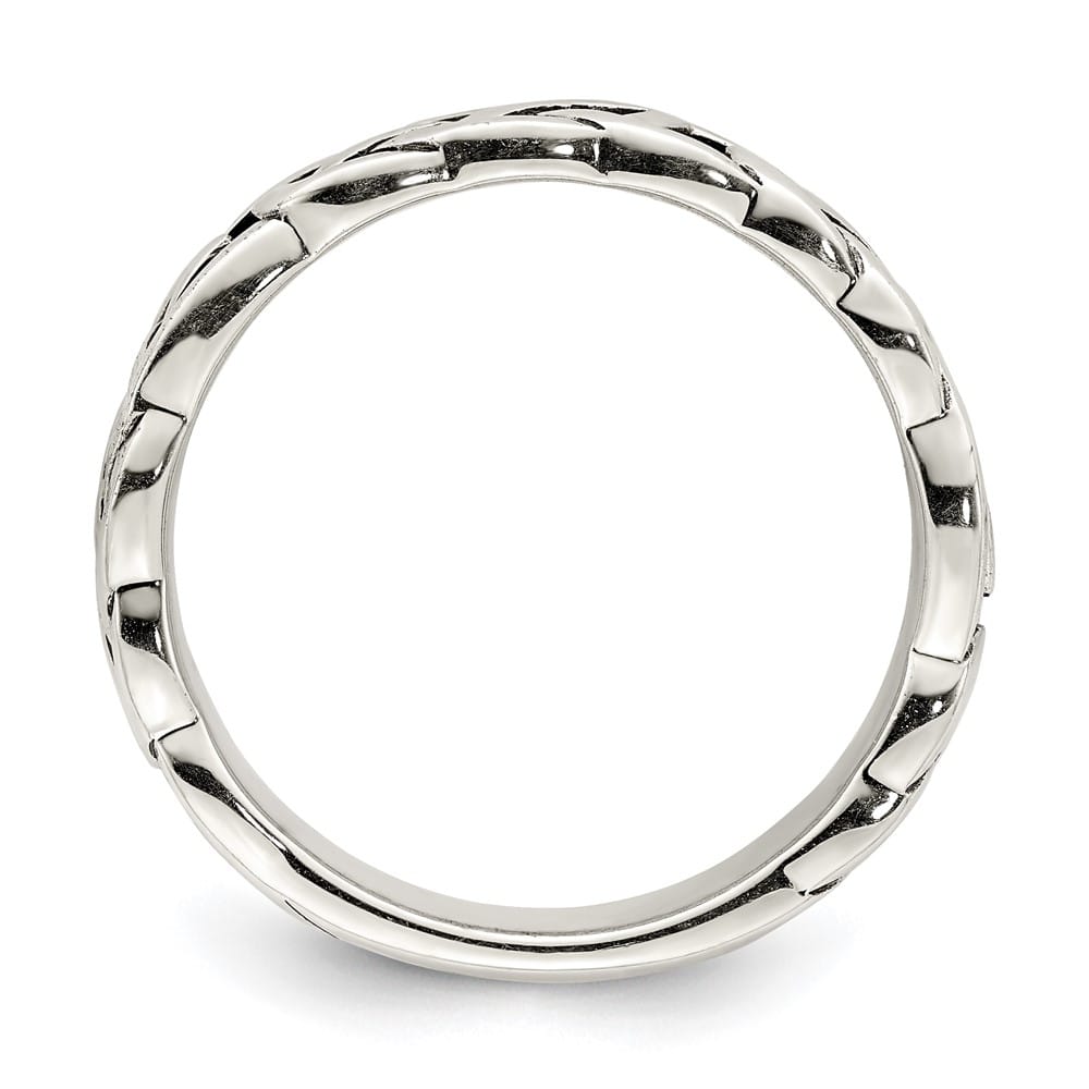 Sterling Silver Antiqued Celtic Knot Band Ladies Stock Size 6 Ring Are Refundable