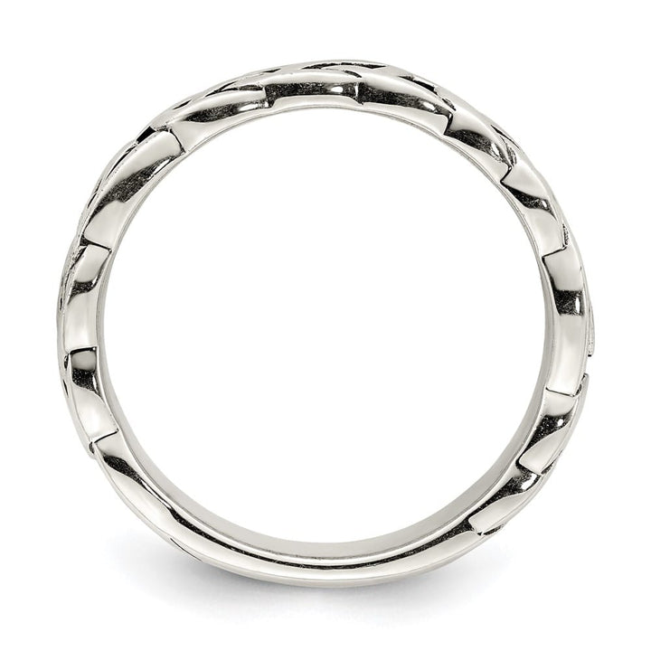 Sterling Silver Antiqued Celtic Knot Band Ladies Stock Size 6 Ring Are Refundable