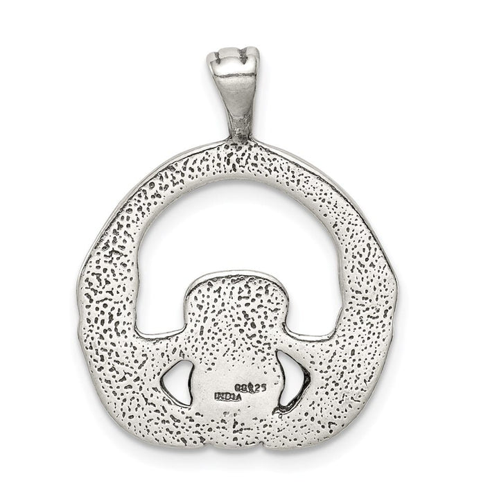 Sterling Silver Antiqued Claddagh Pendant