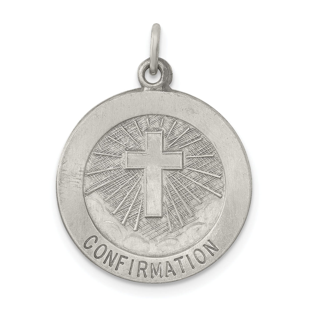 Sterling Silver Antiqued Confirmation Medal