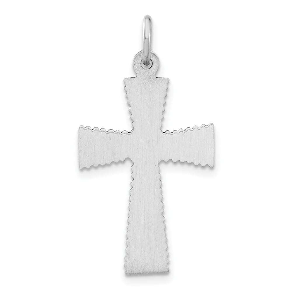 Sterling Silver Antiqued Cross Pendant 34mm, view 3 of 4