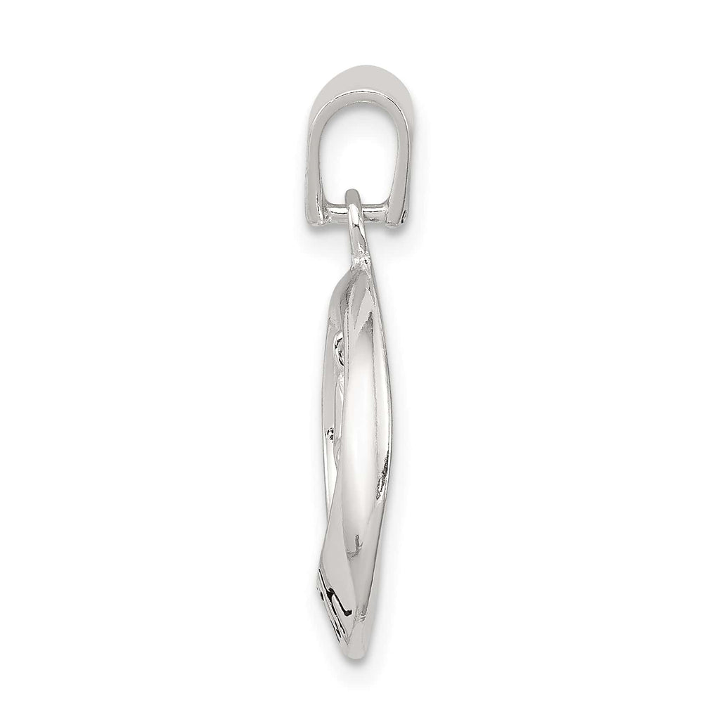 Sterling Silver Antiqued Faith with Cross Pendant