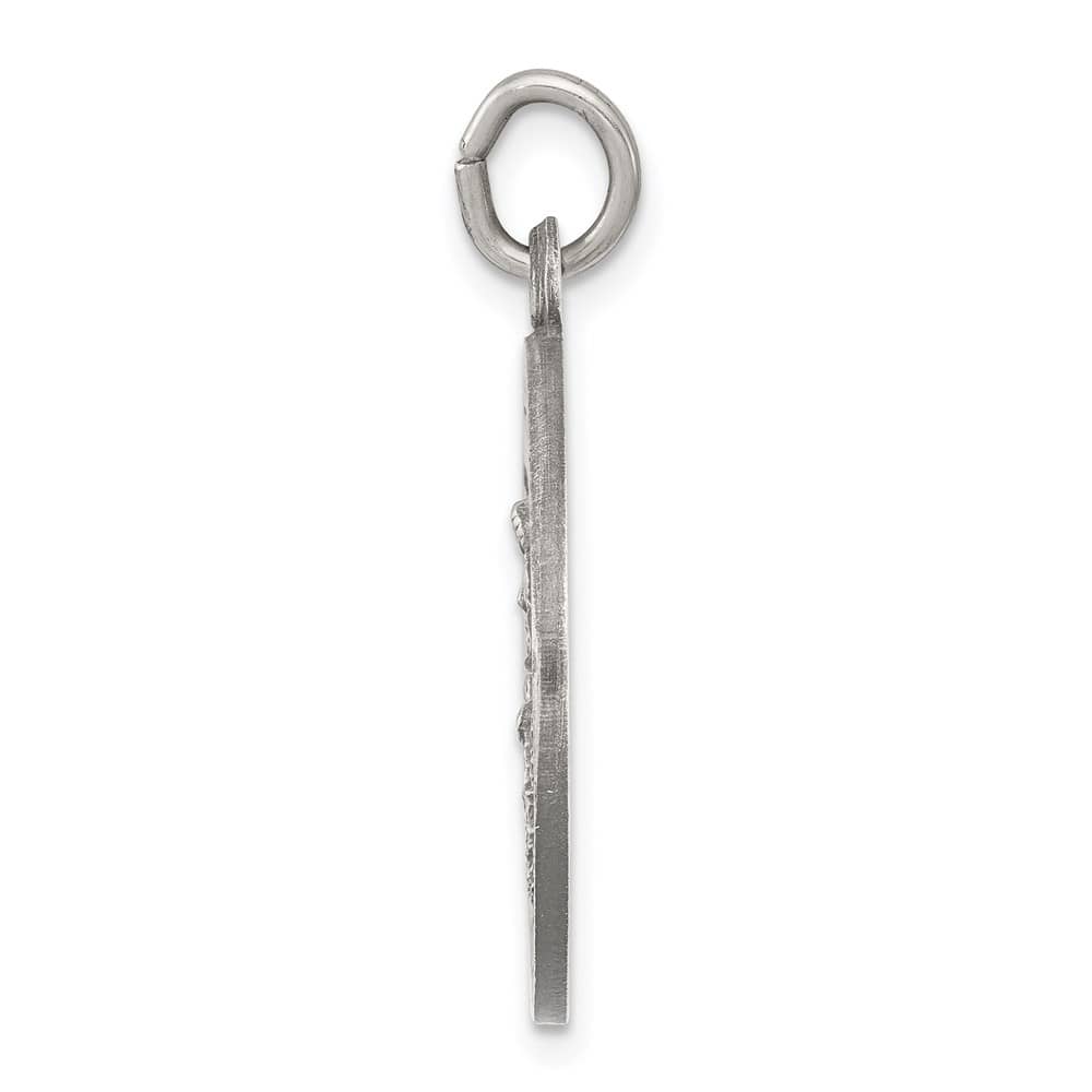 Sterling Silver Antiqued Guardian Angel Medal