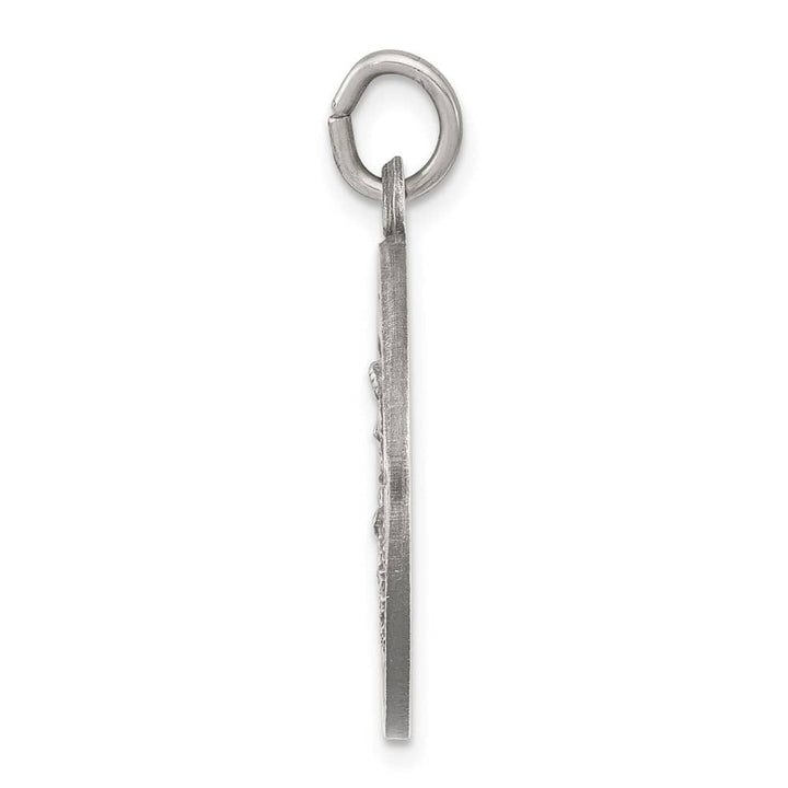 Sterling Silver Antiqued Guardian Angel Medal
