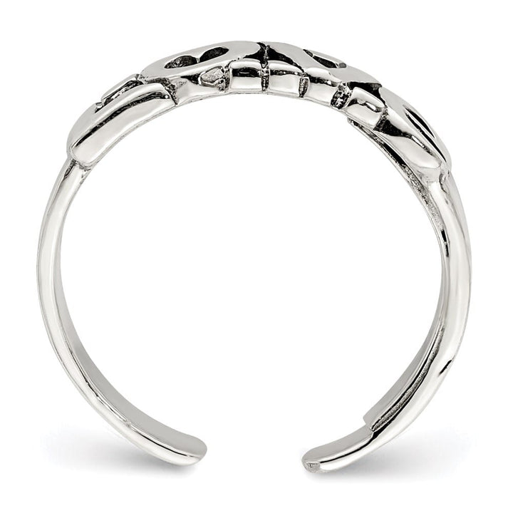 Sterling Silver Antiqued Love Toe Ring