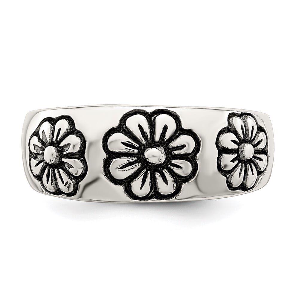 Sterling Silver Antiqued Toe Ring