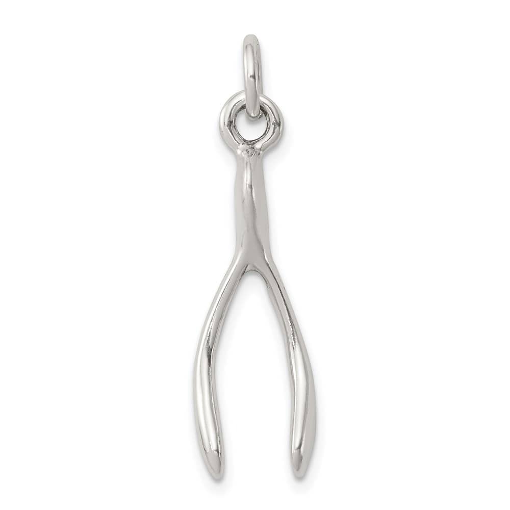 Sterling Silver Antiqued Wishbone Charm