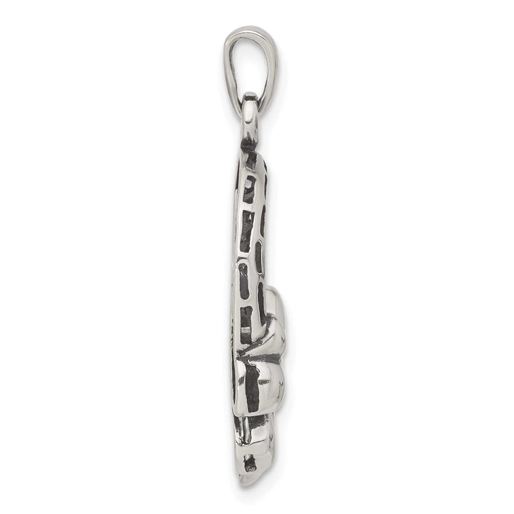 Sterling Silver Antiqued Wreath Pendant