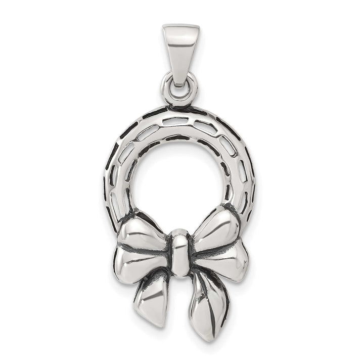 Sterling Silver Antiqued Wreath Pendant