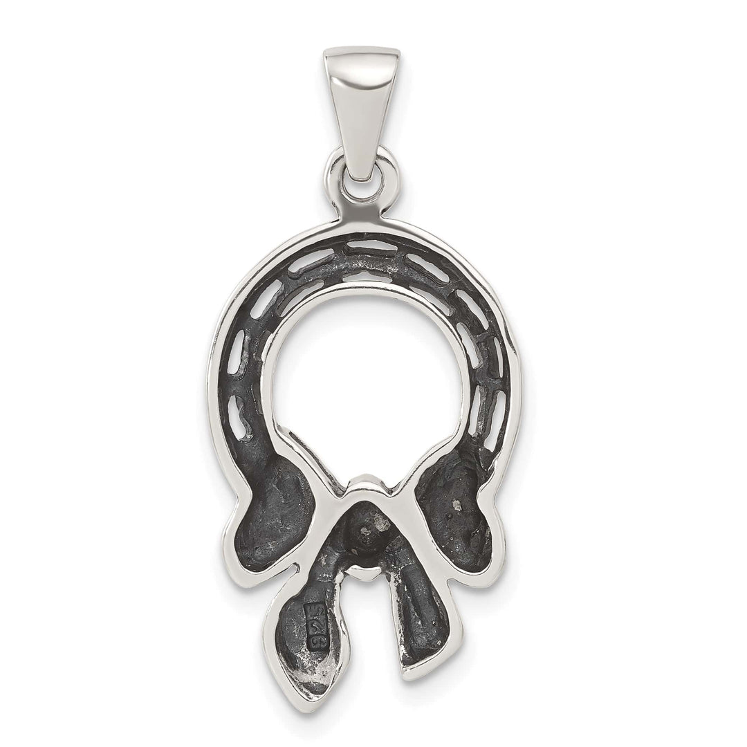 Sterling Silver Antiqued Wreath Pendant