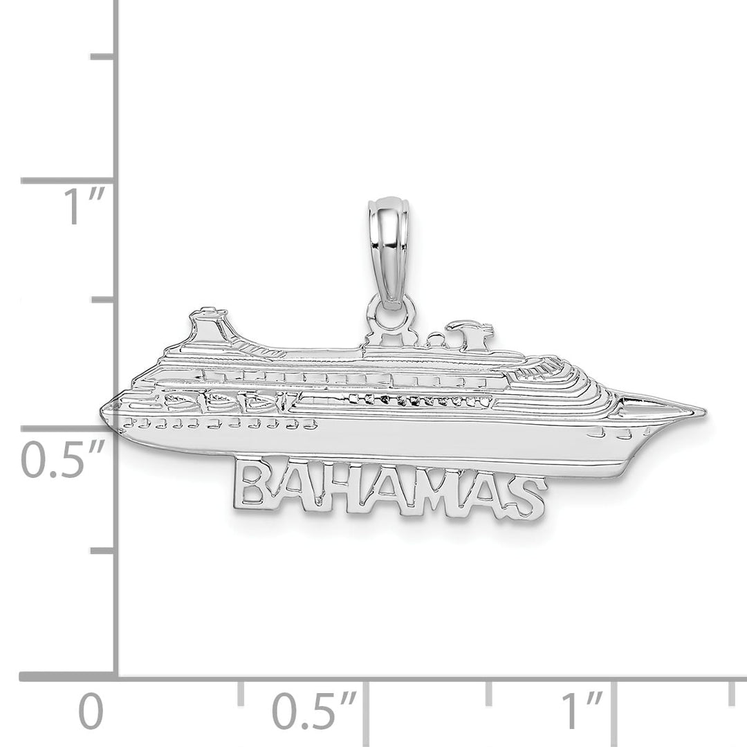Sterling Silver Bahamas Cruise Ship Pendant